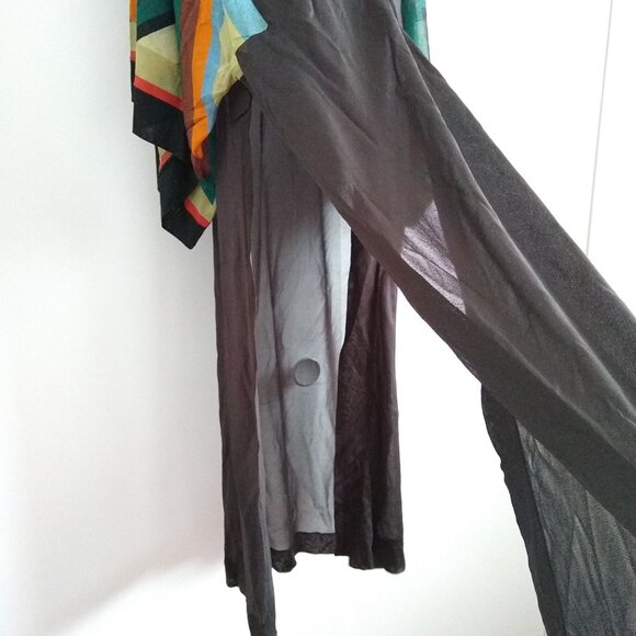 vintage 70s sheer geometric duster kimono EUC - Picture 4 of 9